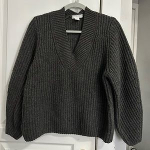H&M Rib Knit Wool Blend Sweater